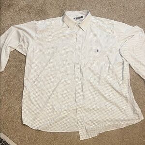 Polo by Ralph Lauren White and Blue Dot Shirt